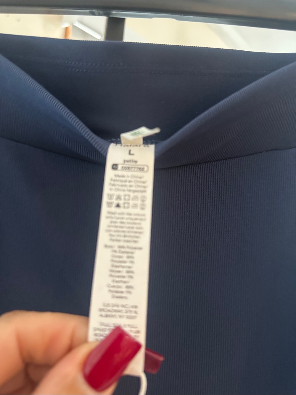 Halara Size Large Petite Navy Wide-Leg Dress Pants - Picture 2 of 5